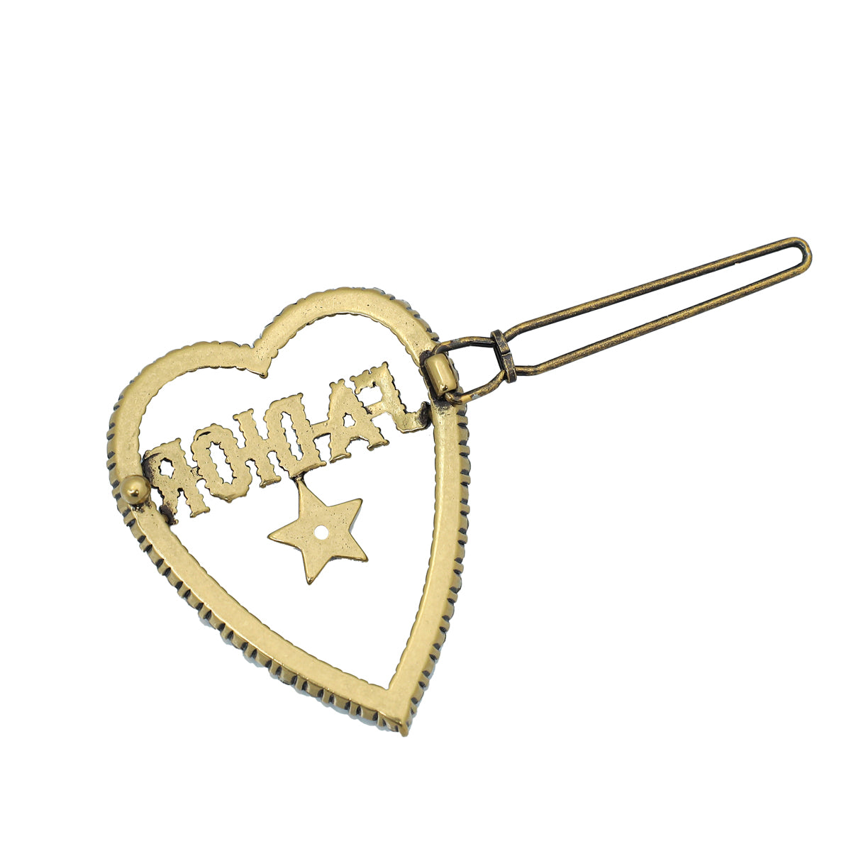 Christian Dior Gold J'adior Crystal Heart Hair Barrette – THE CLOSET