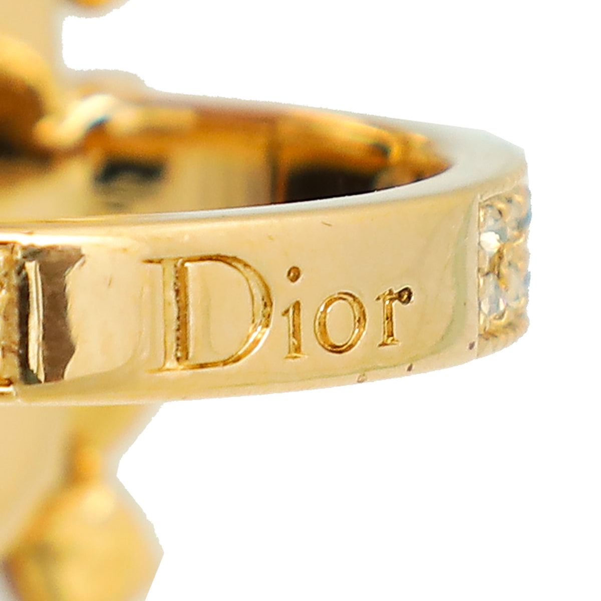Christian Dior Yellow Miss Dior Crystal Ring 6/52