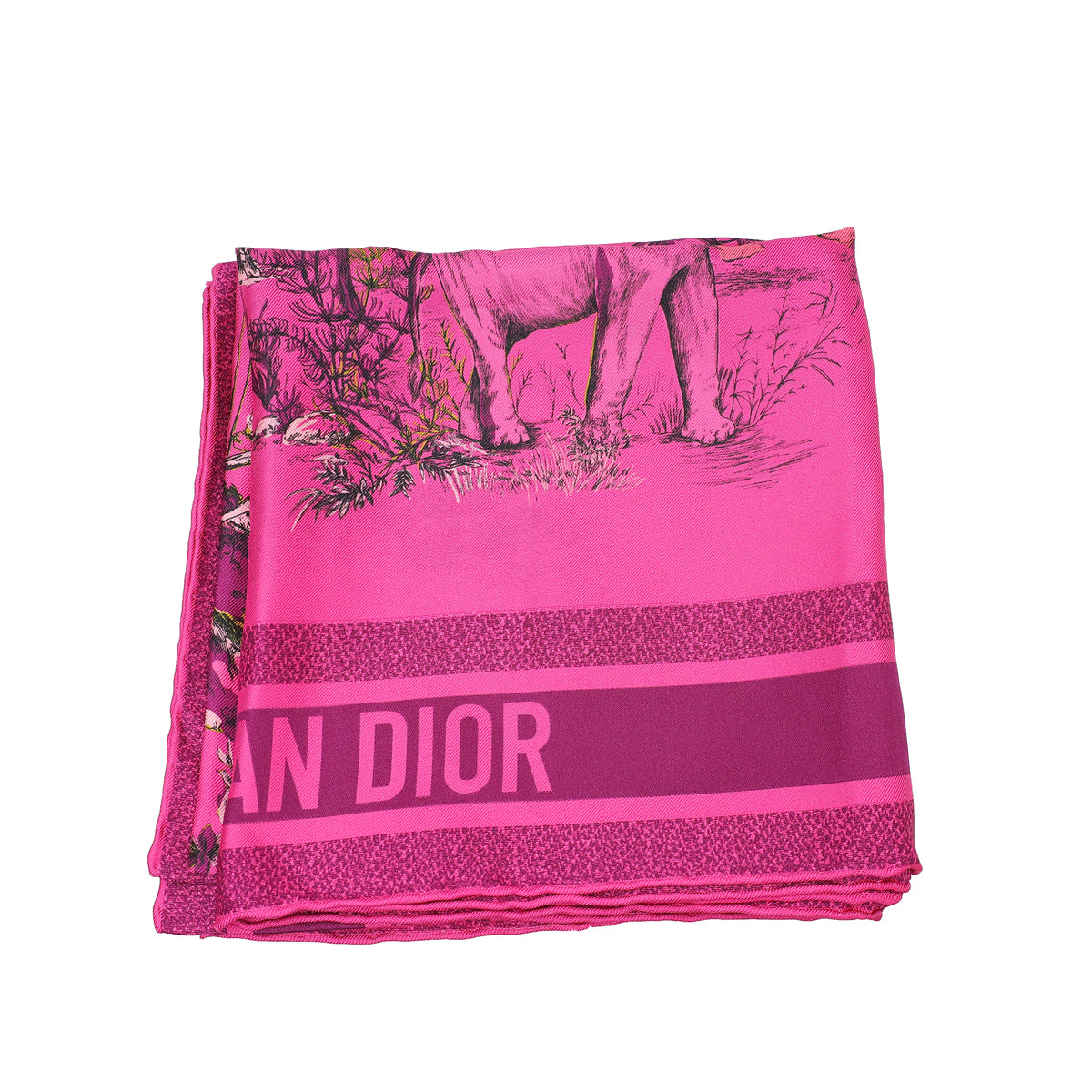 Christian Dior Dark Fuchsia Toile De Jouy Silk 90 Scarf – THE CLOSET