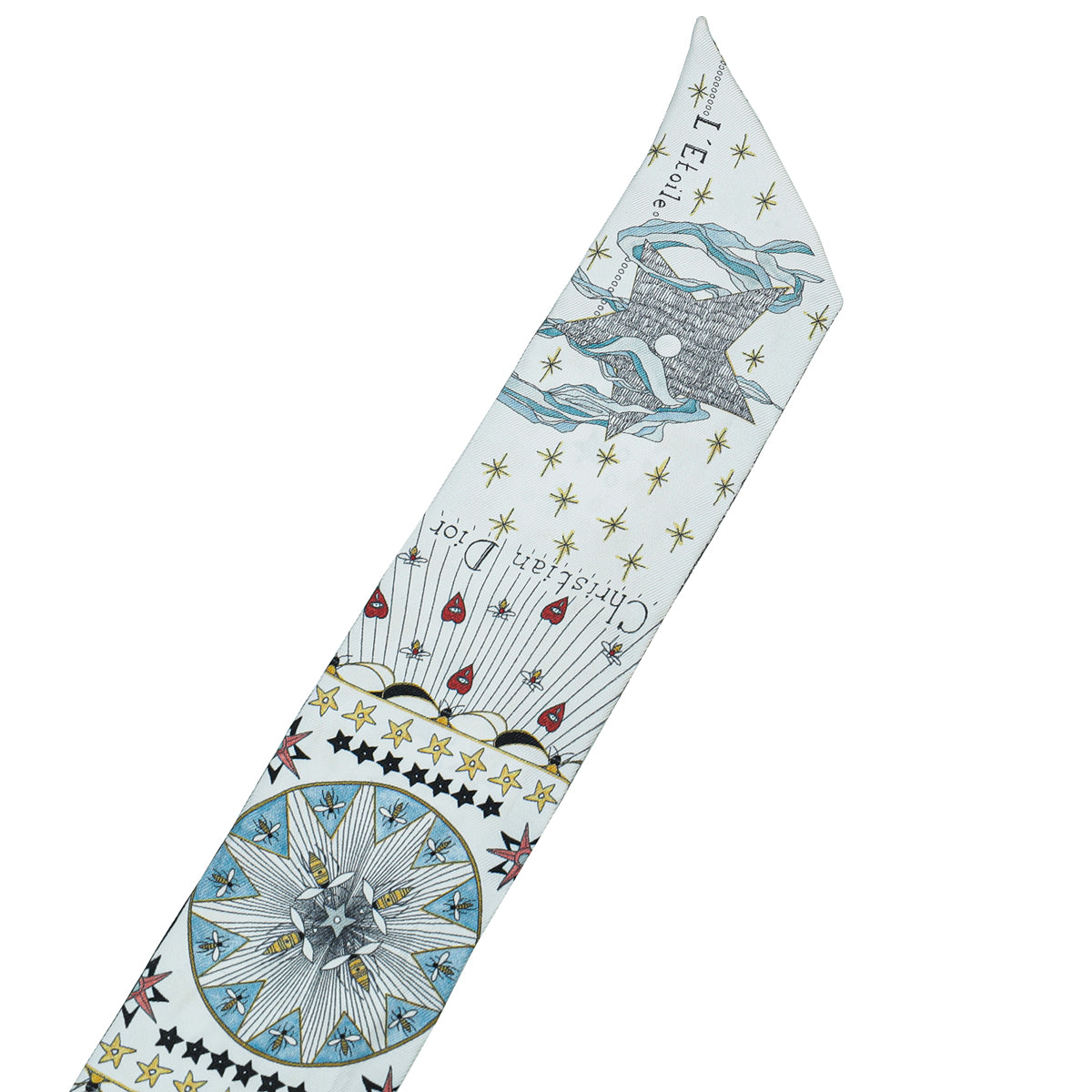 Christian Dior White Multicolor L'Étoile Tarot Mitzah Scarf – THE