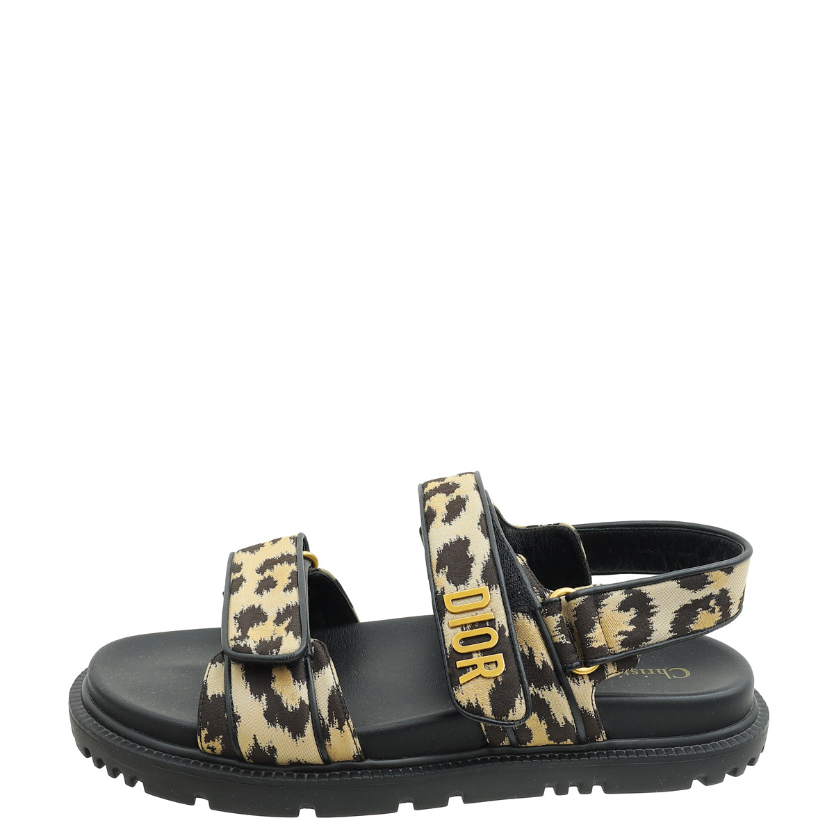 Christian Dior Bicolor Leopard Print Dioract Sandal 39.5 – THE CLOSET