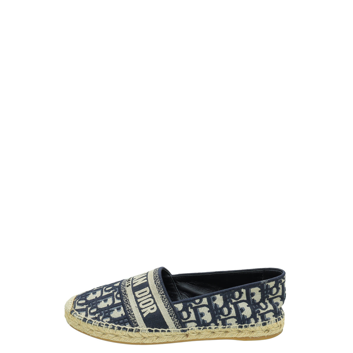 Christian Dior Blue Oblique Granville Espadrille Flats 39 
