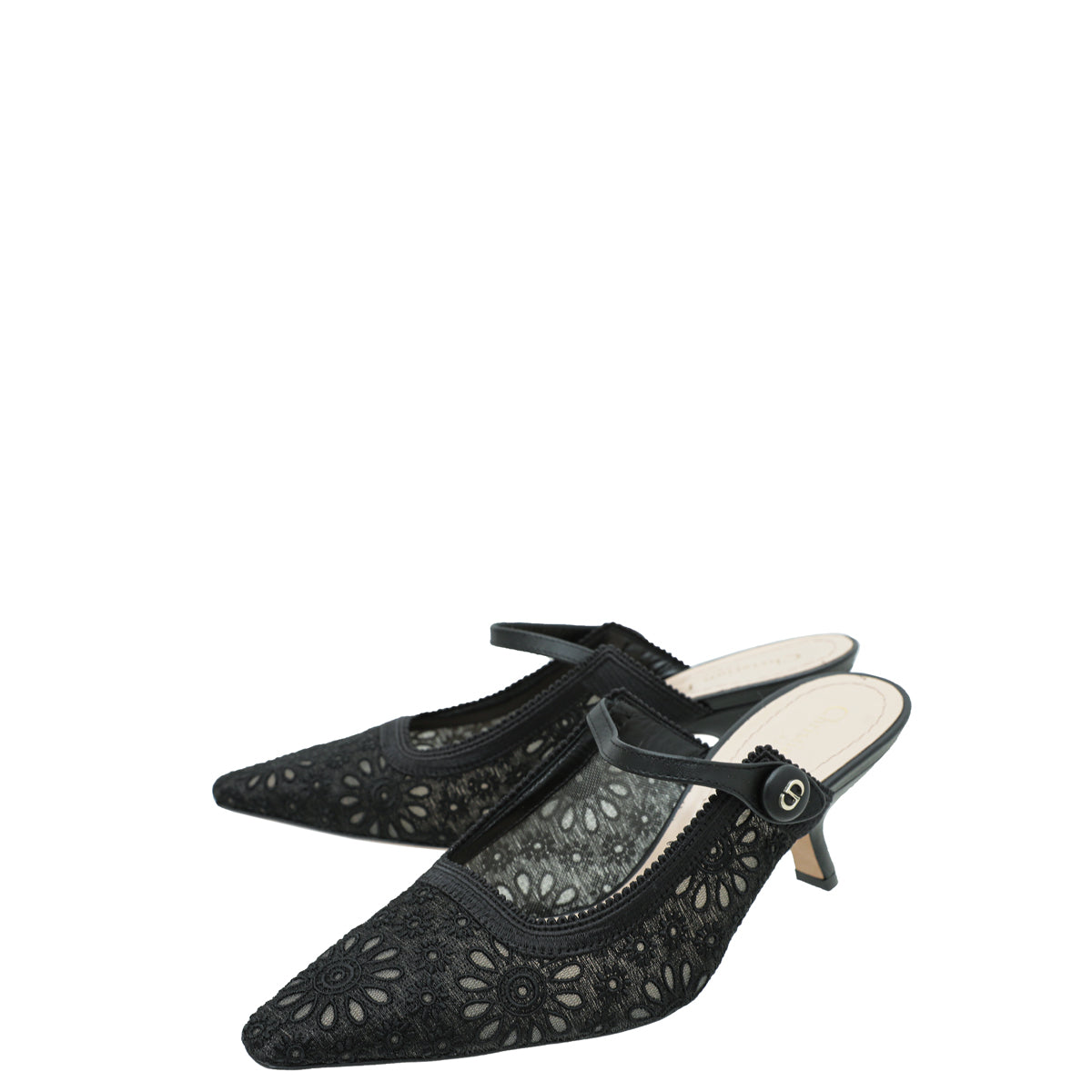Christian Dior Black Capture Heeled Mules 37.5 – THE CLOSET