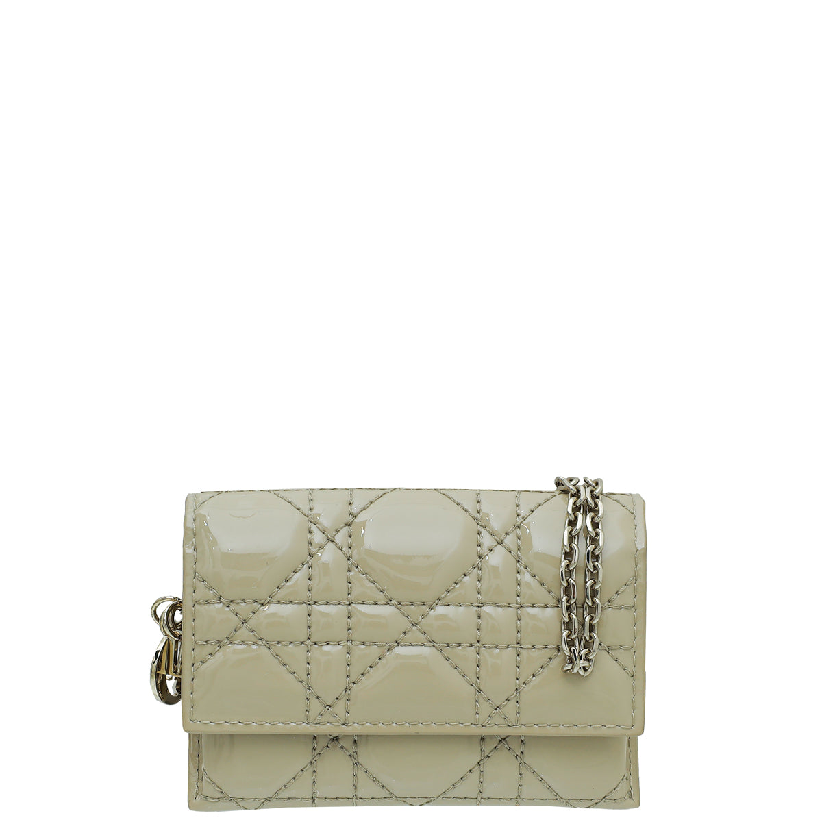 Christian Dior Cannage Wallet on Chain Mini Bag / Belt Bag Christian Dior Lambskin Cannage Lady Dior Chain Wallet Cloud  main image 2
