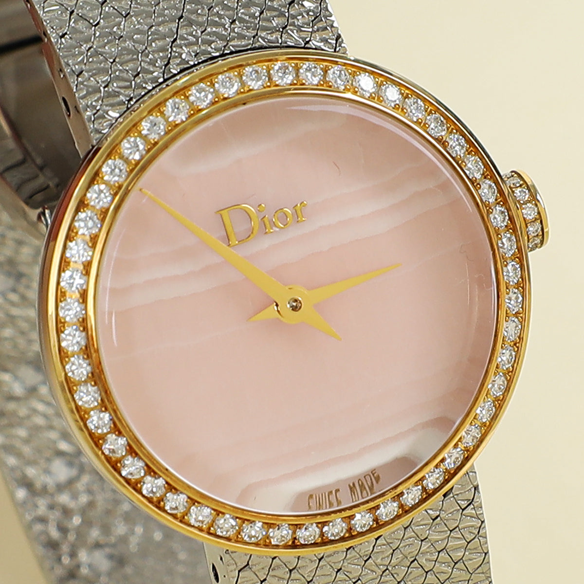 Christian Dior Stainless Steel Diamond MOP La D de Dior Satine