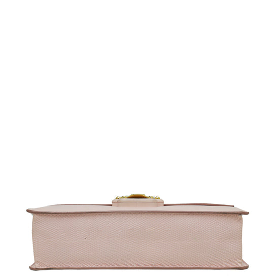 Dolce & Gabbana Pink Iguana Print Lucia Shoulder Bag