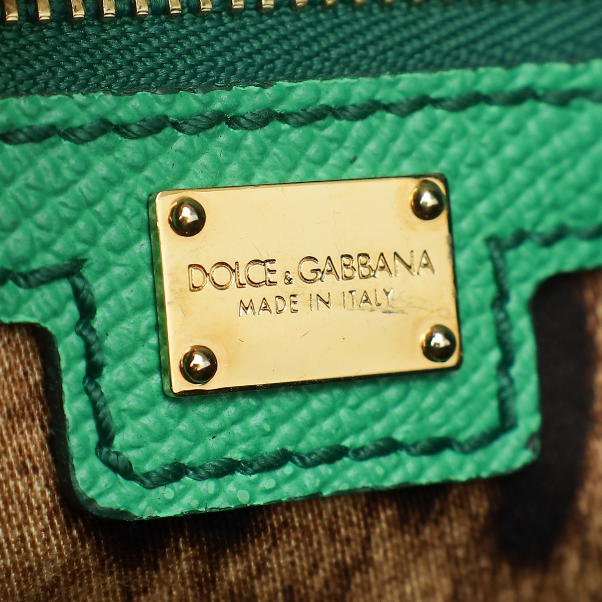 Dolce & Gabbana Green Dauphine Chain Camera Bag