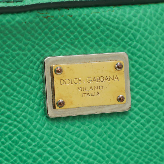 Dolce & Gabbana Green Dauphine Chain Camera Bag