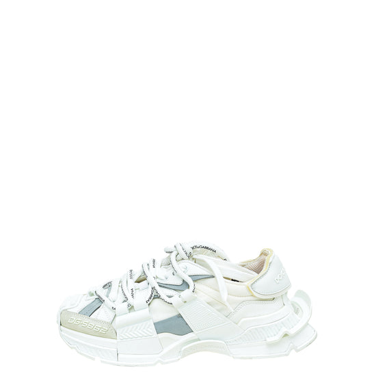 Dolce & Gabbana White Space Double Lace Sneakers 38