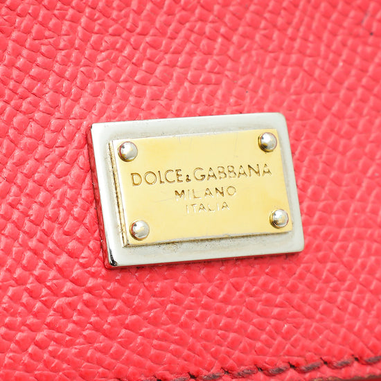 Dolce & Gabbana Red Dauphine Small Sicily Bag
