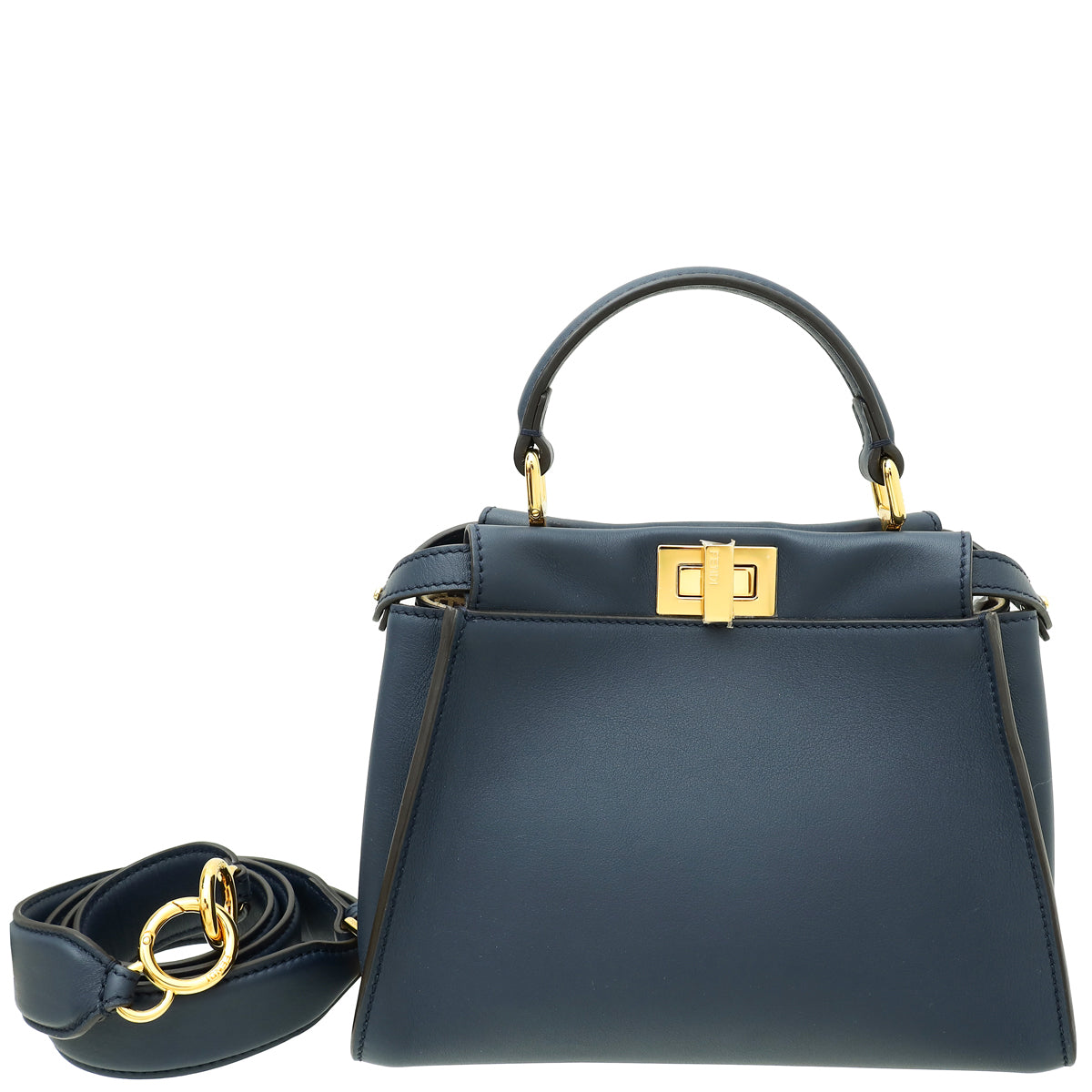 Fendi Navy Blue Peekaboo Mini Bag – THE CLOSET