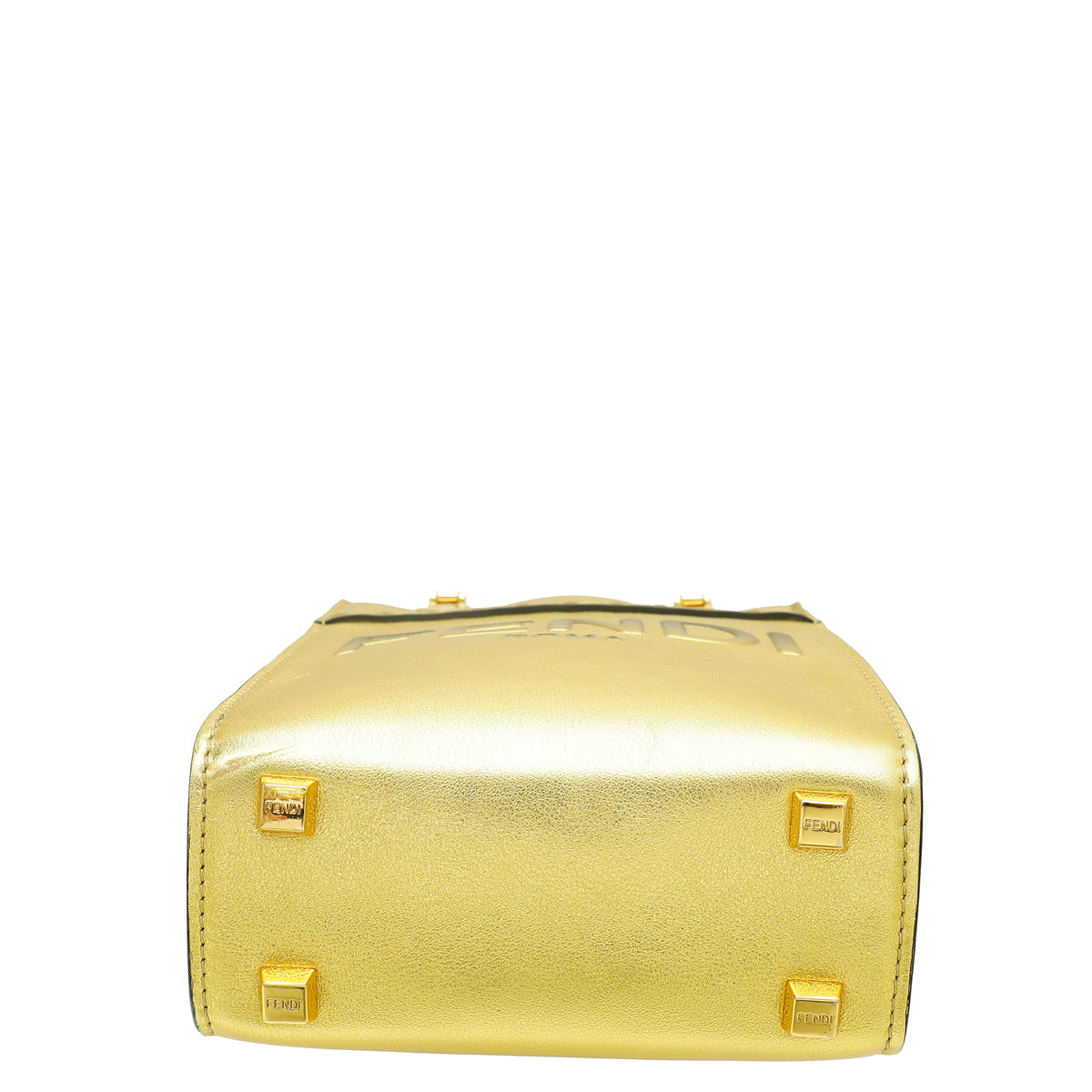 Fendi Metallic Gold Mini Sunshine Shopper Bag – THE CLOSET