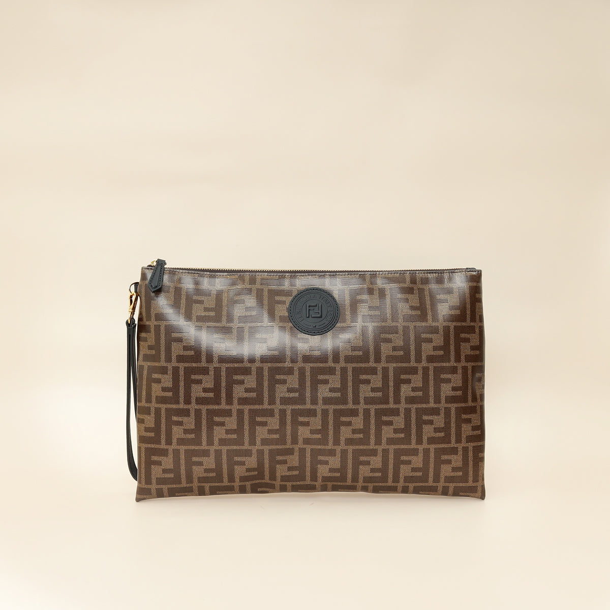 Fendi Brown FF Large Flat Wristlet Pouch – THE CLOSET