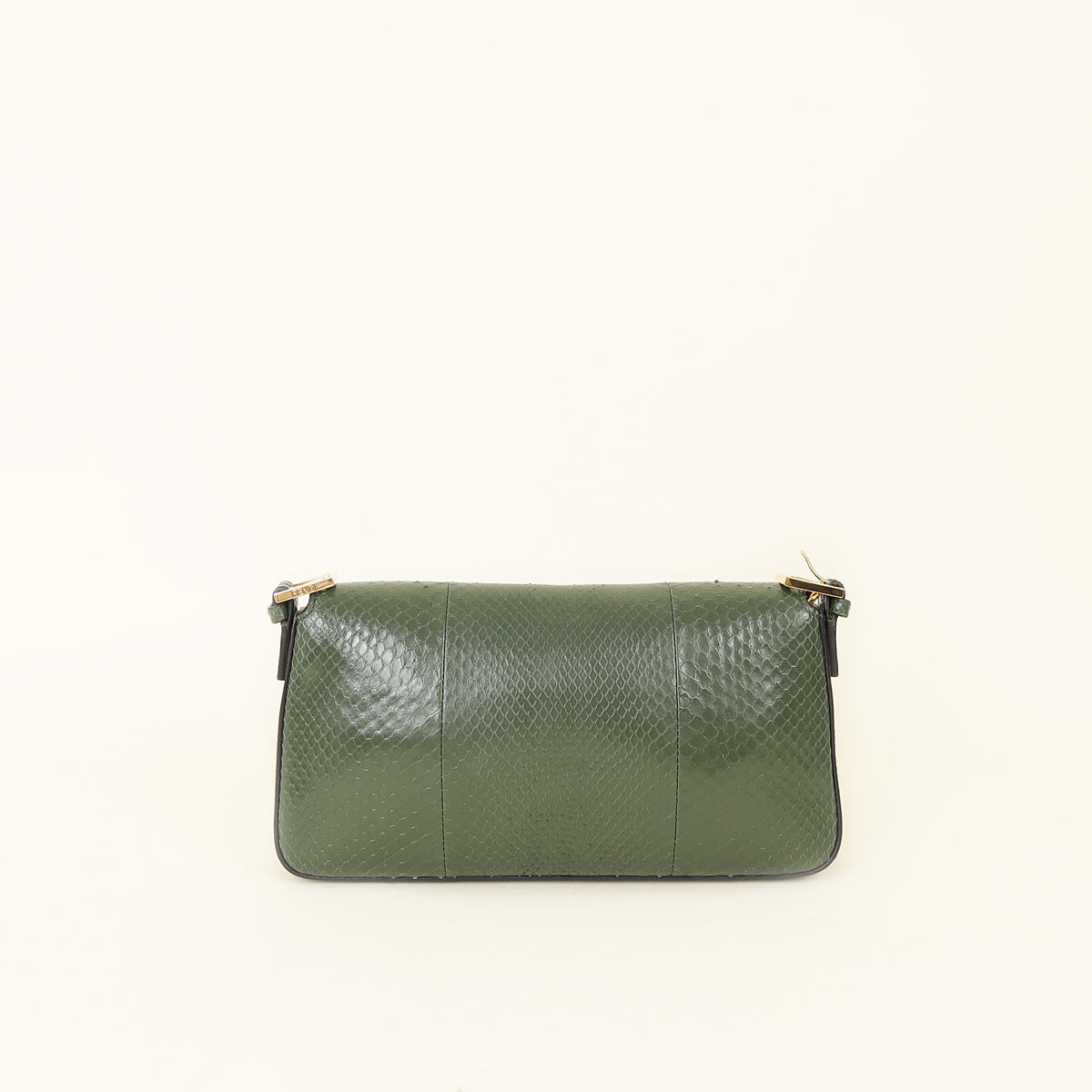 Fendi Dark Olive Python Baguette 1997 Shoulder Bag – THE CLOSET