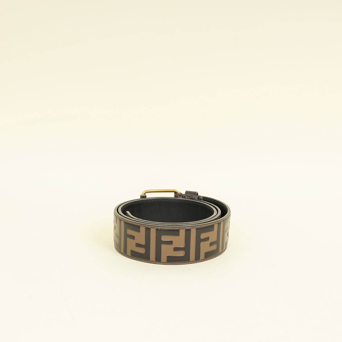 Fendi Vitello Century Bicolor FF 1974 Embossed Belt Fendi Vitello Century F is Fendi Bi-Color FF 1974 Embossed  main image 3