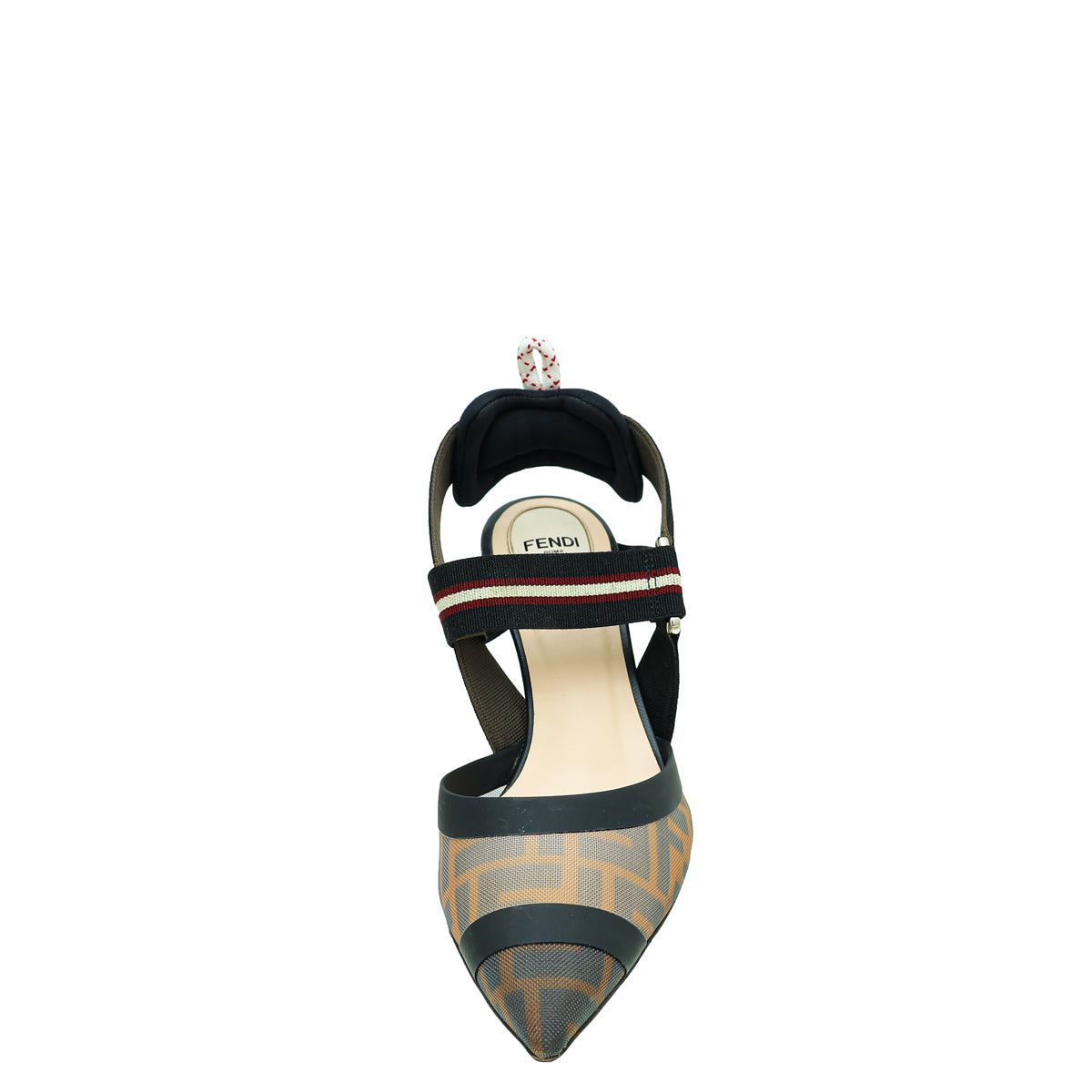Fendi Bicolor Colibri Mesh Slingback Pumps 37 – THE CLOSET