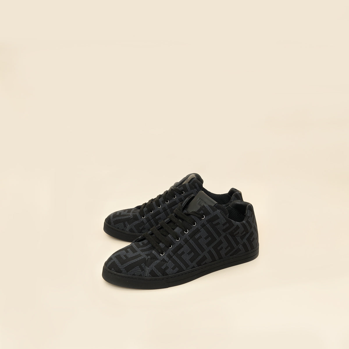 Fendi Black Men\'s Tech Fabric Sneakers Fendi Tag Sneakers Technical fabric Black | Fendi main image 4
