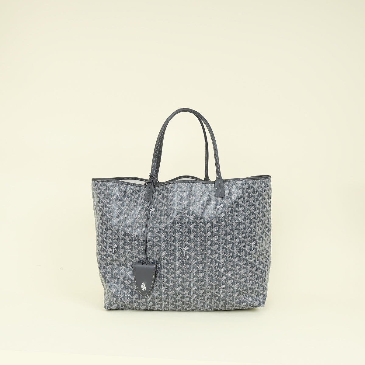 Goyard Grey Goyardine Saint Louis GM Bag W/ Clip | Pre-Owned The