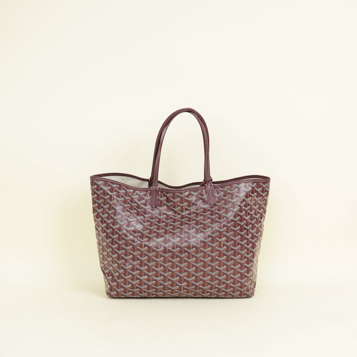Goyard Burgundy Goyardine Saint Louis PM Bag | Pre-Owned The