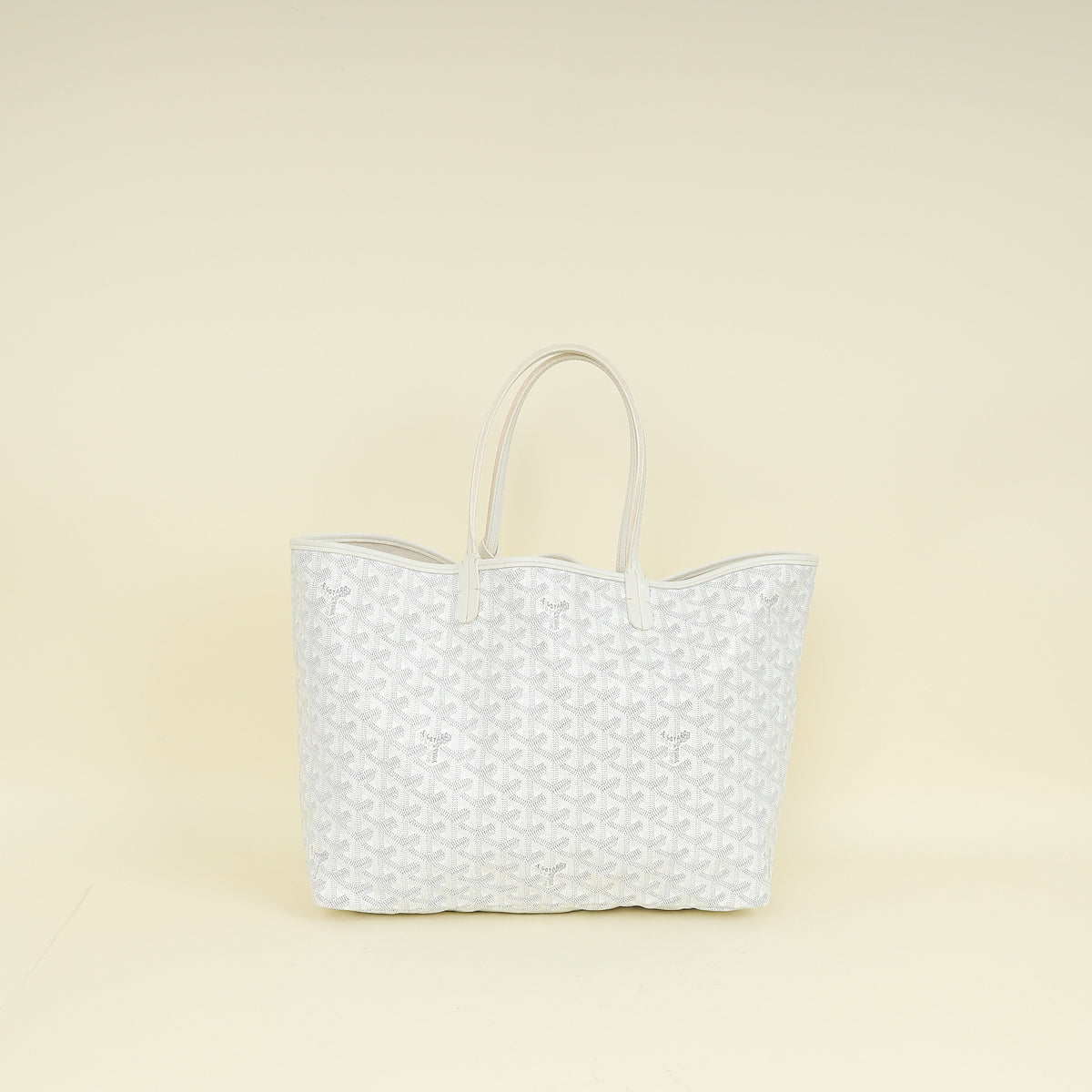 Goyard White Goyardine Saint Louis PM Bag | Pre-Owned The Closet