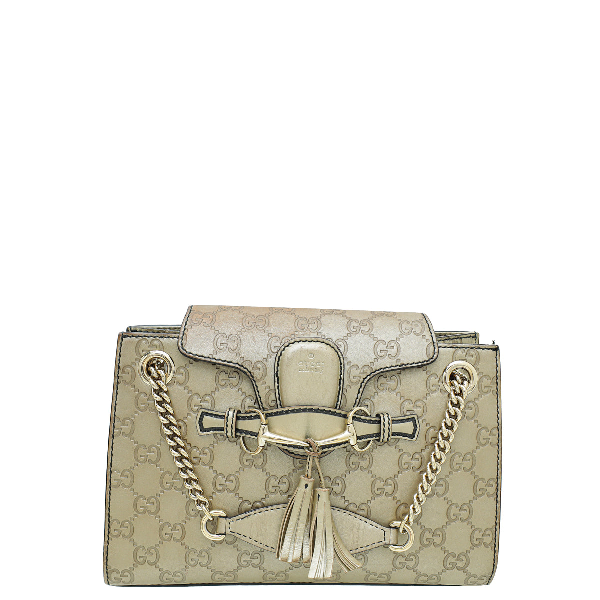 Gucci Champagne GG Guccissima Emily Small Shoulder Bag