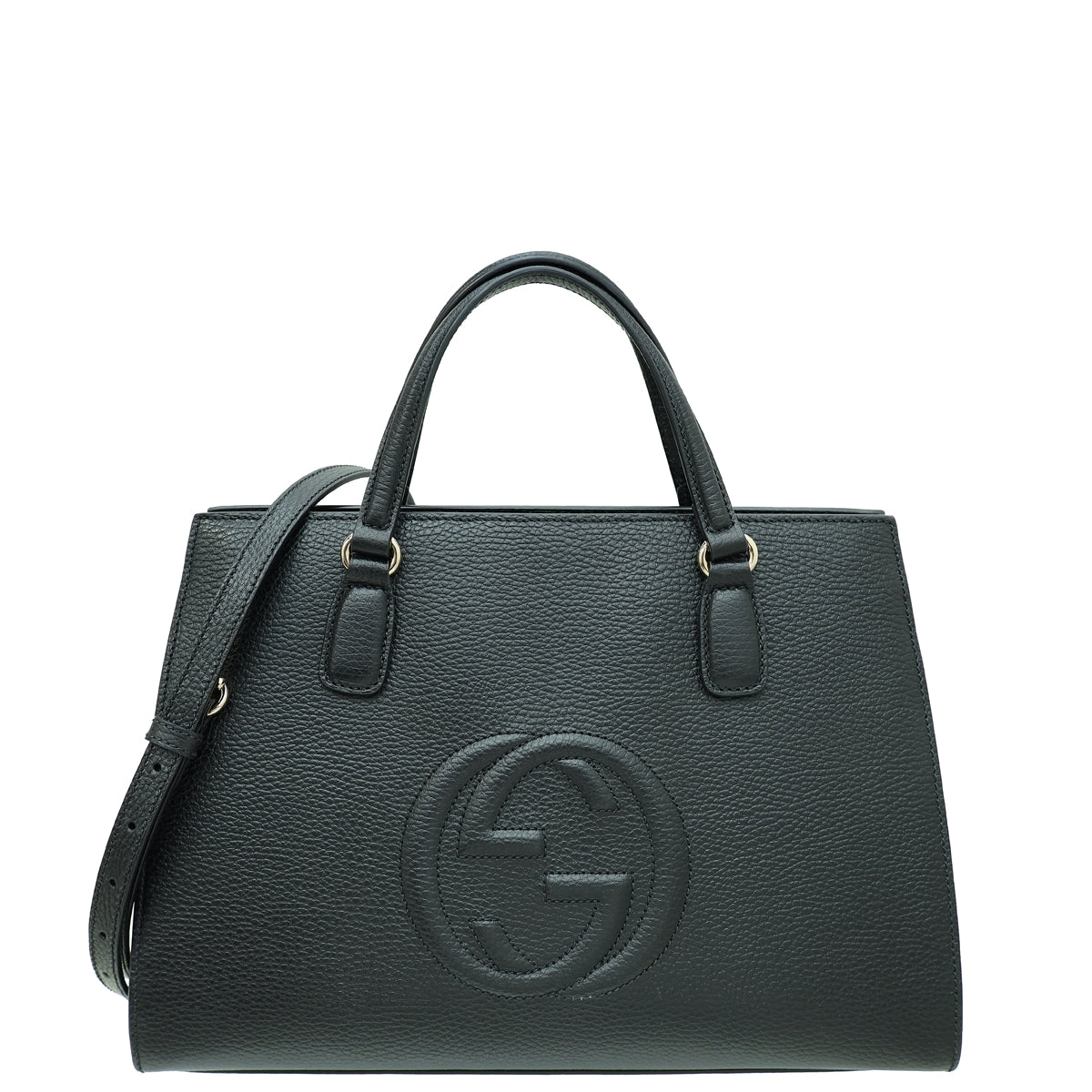 Gucci Black Soho Interlocking G Medium Tote Bag – THE CLOSET