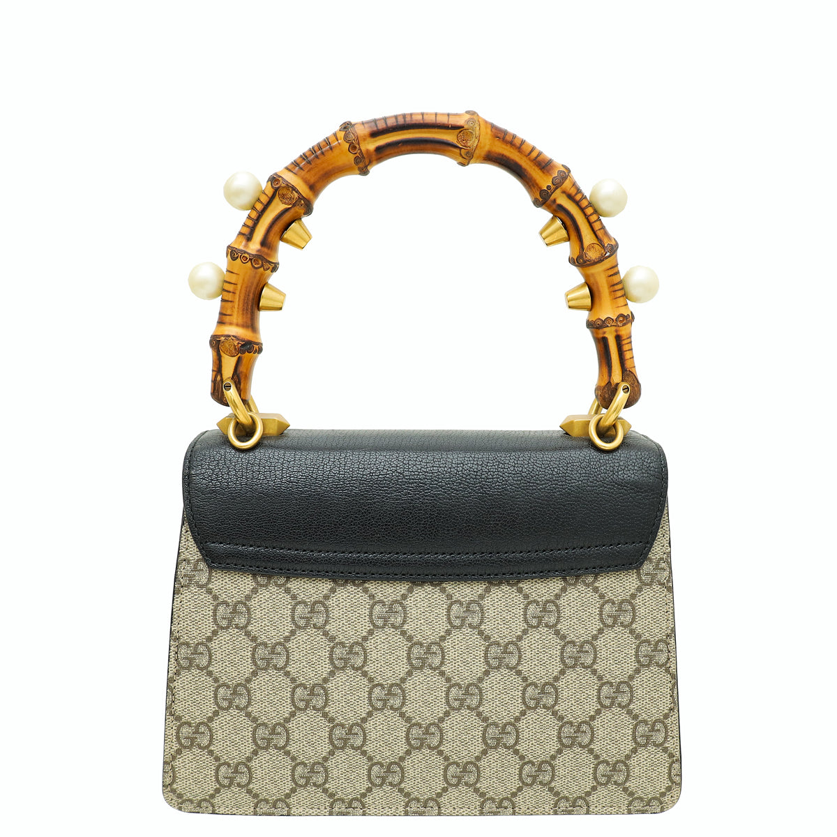 Gucci Multicolor GG Supreme FOX Broche Mini Bamboo Top Handle Bag