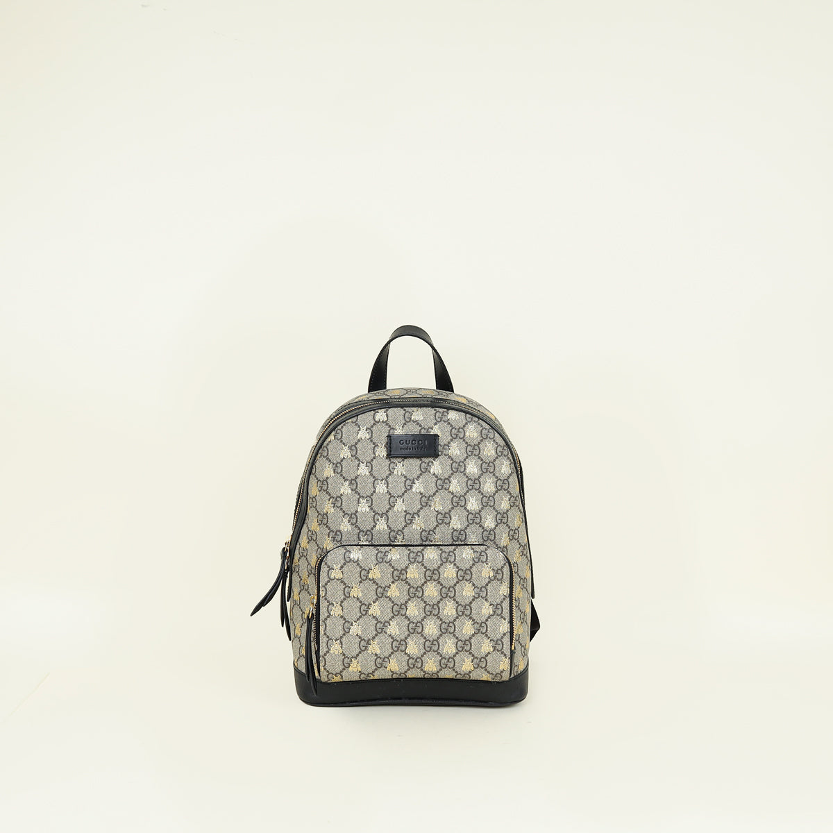 gucci mini backpack bee Gucci Bicolor GG Supreme Bees Small Backpack Bag – THE CLOSET