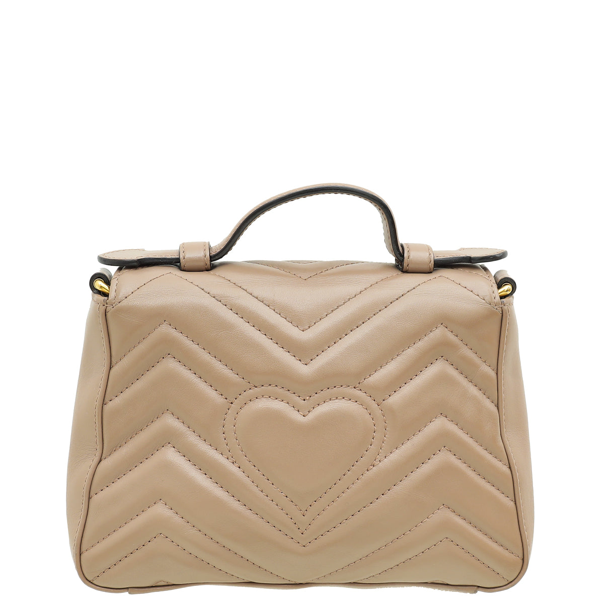 Gucci Dusty Pink GG Marmont Mini Top Handle Bag | Pre-Owned The