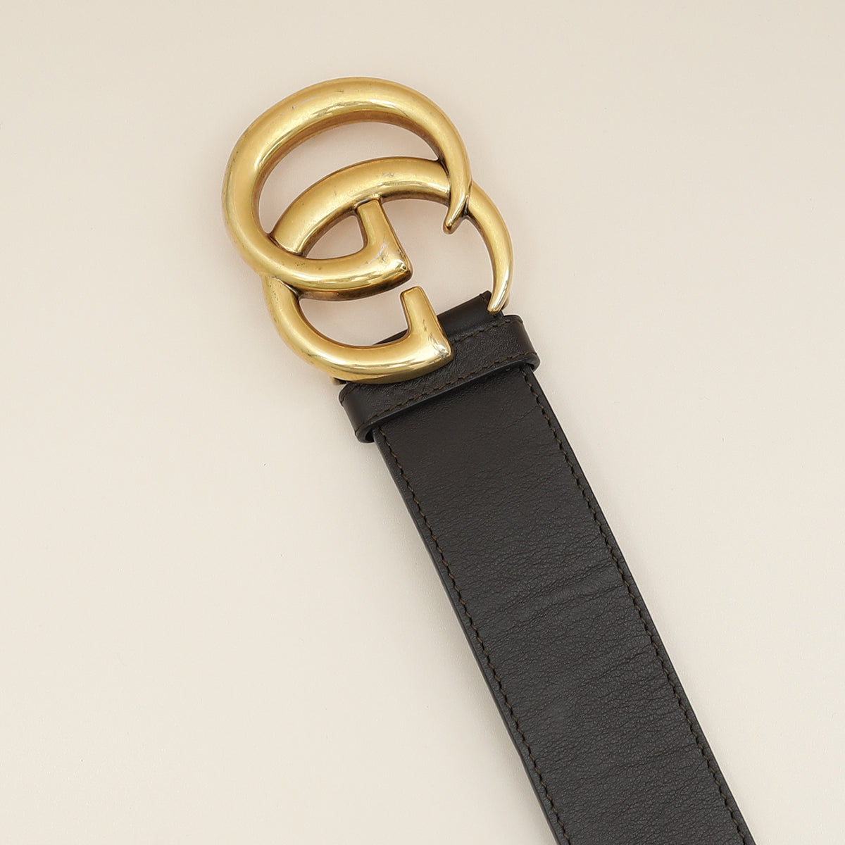 Gucci Brown GG Marmont Wide Belt 32 – THE CLOSET display picture 1