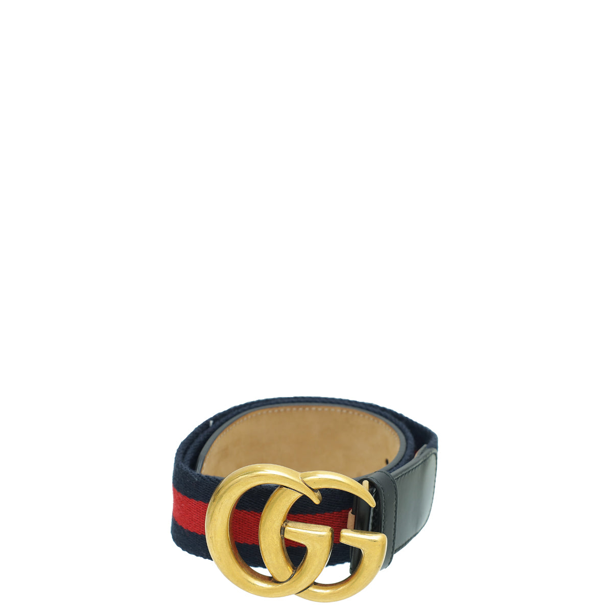 Gucci Tricolor Double G Buckle Web Belt 30 – THE CLOSET display picture 3