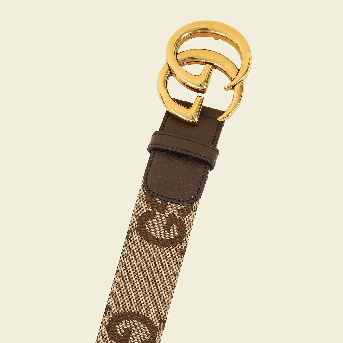 Gucci Brown Double G Wide Belt 30 – THE CLOSET