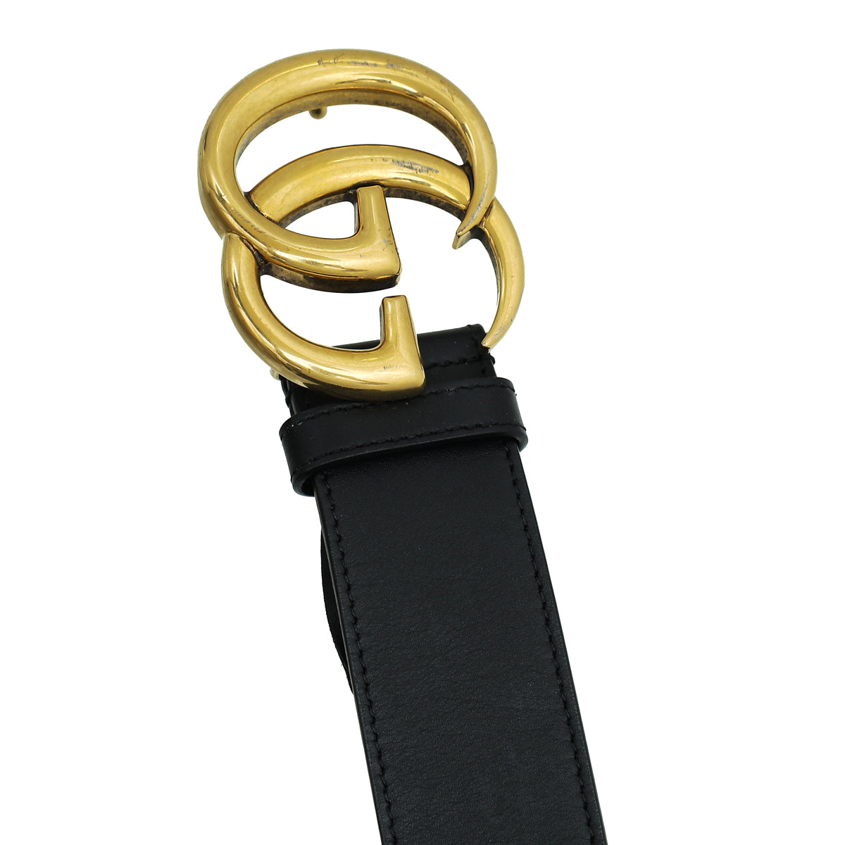 Gucci Black Leather Belt 36\