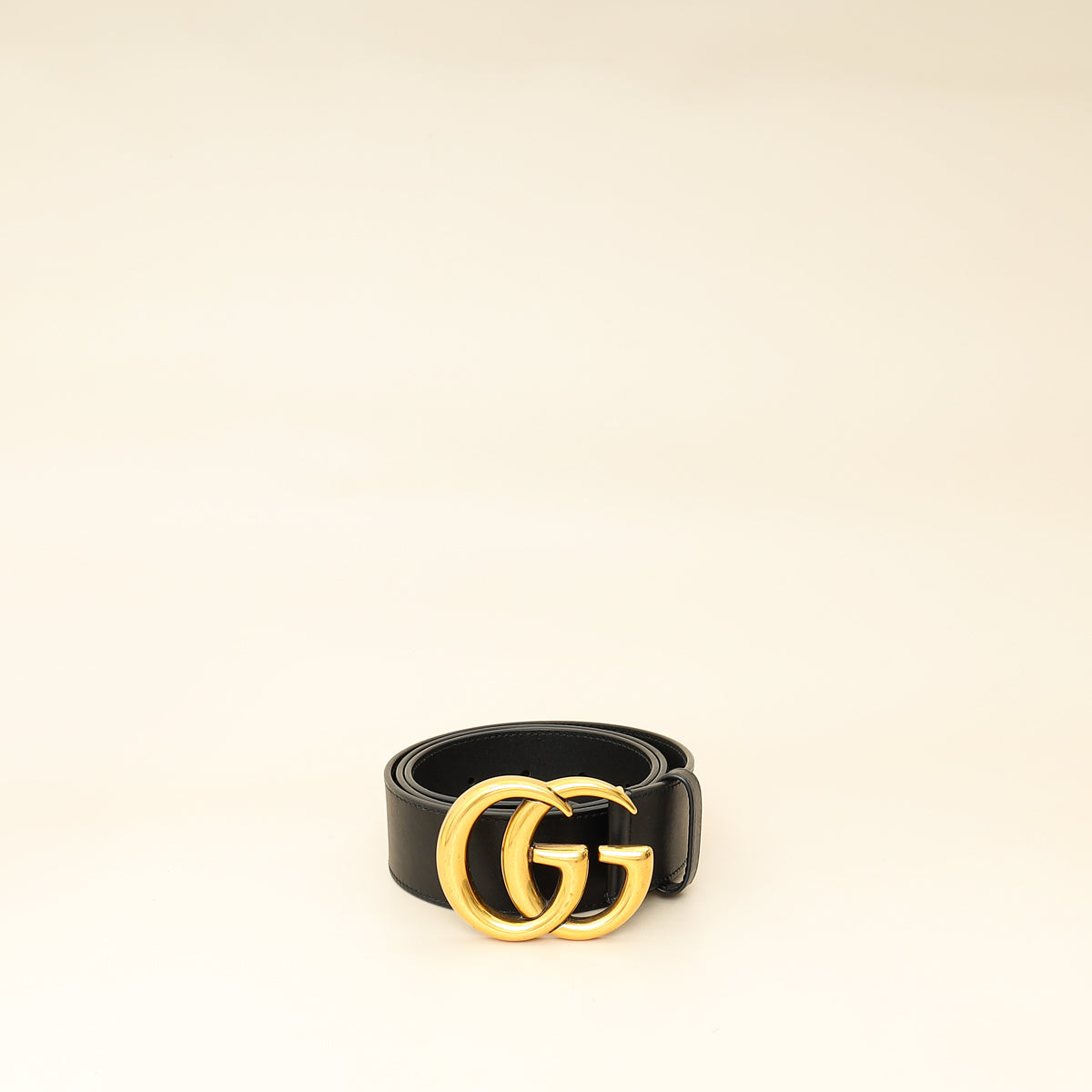 Gucci Wide Black Leather Belt 85/34 Gucci Interlocking Leather Wide Belt 85/34 Black - Tabita  main image 2