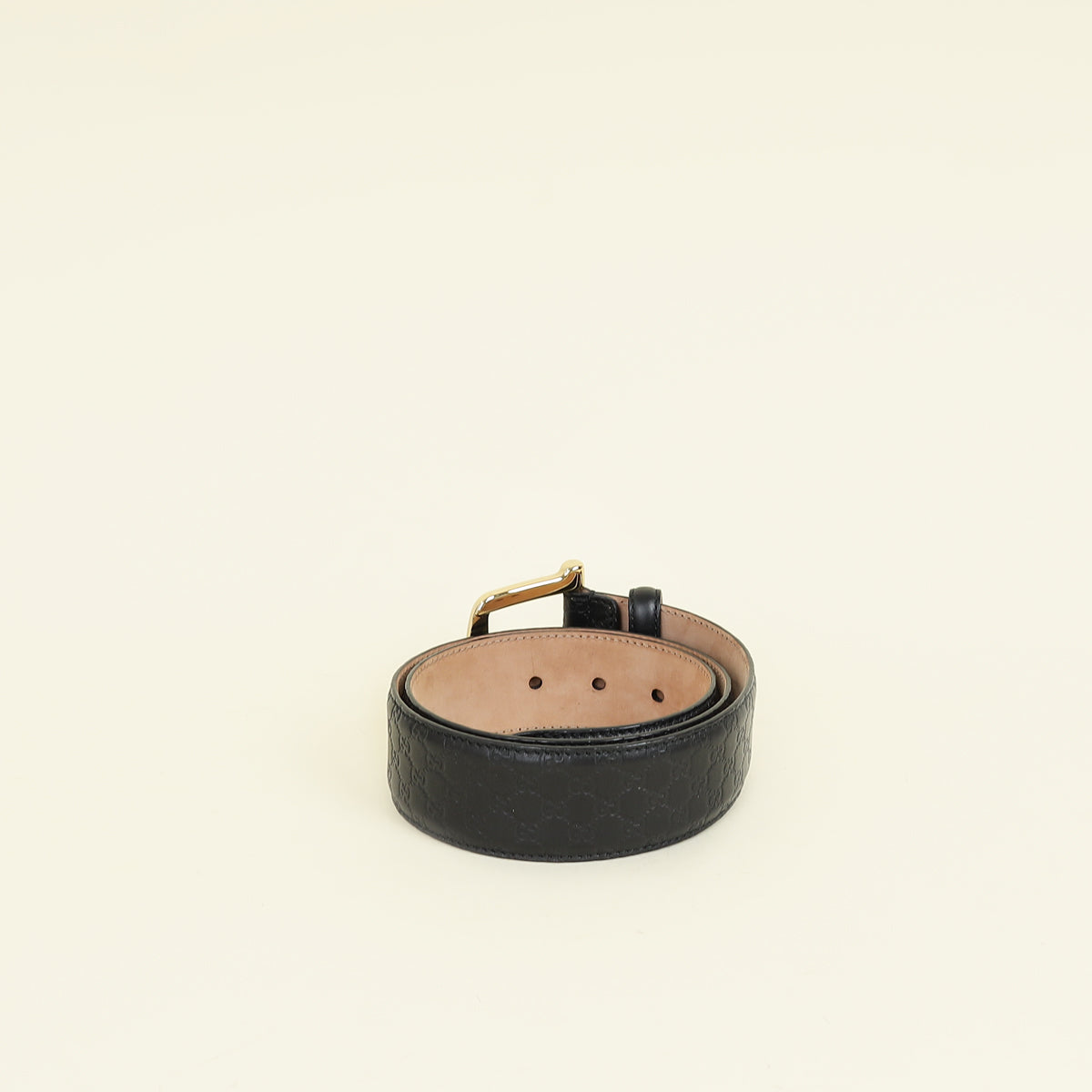Gucci Black Microguccissima Buckle Belt 32 – THE CLOSET display picture 1