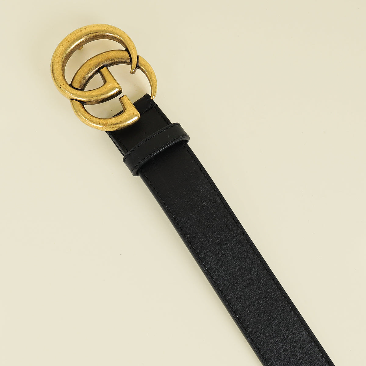 Gucci Black Double G Buckle Belt 34 – THE CLOSET