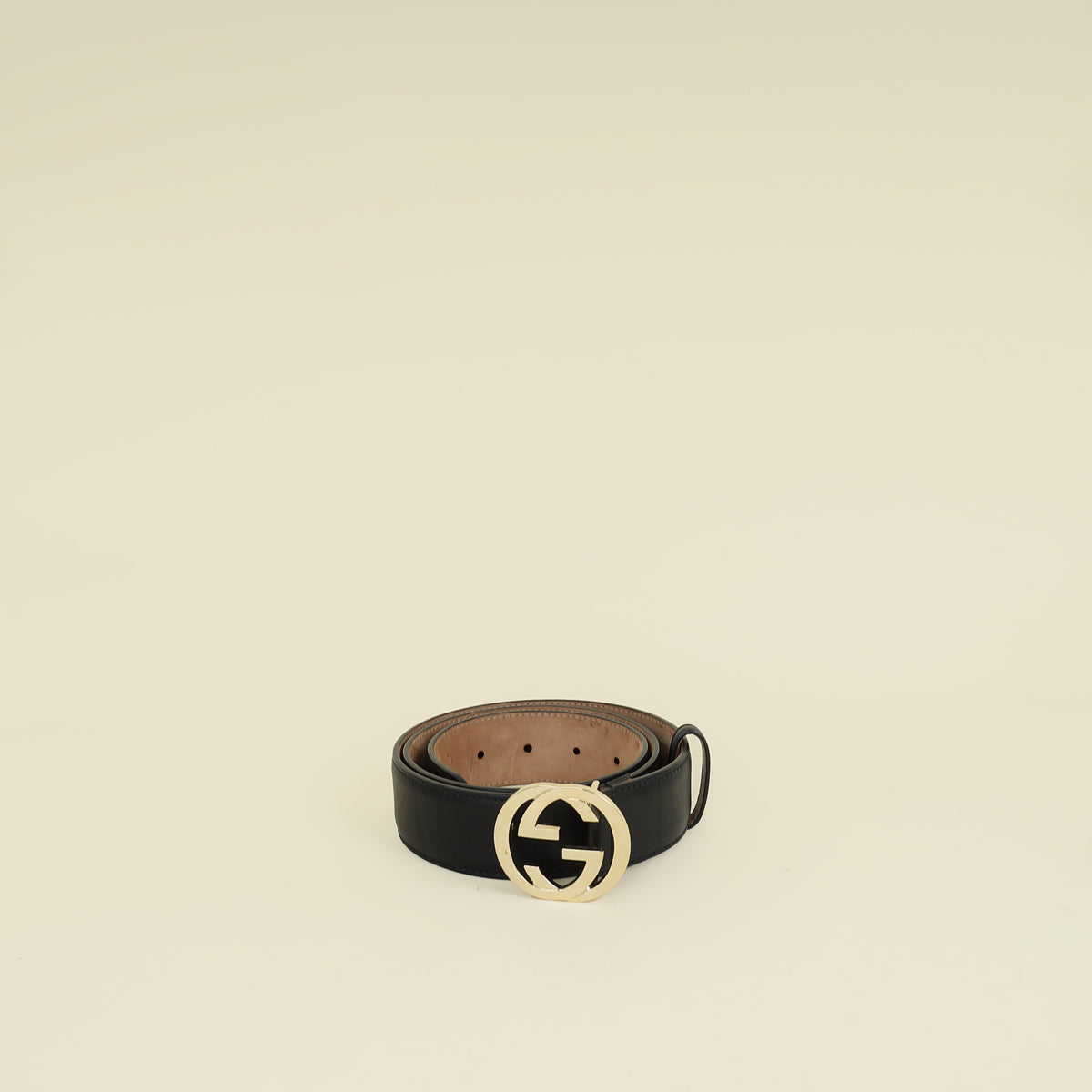 Gucci Black Interlocking G Buckle Belt 36 – THE CLOSET