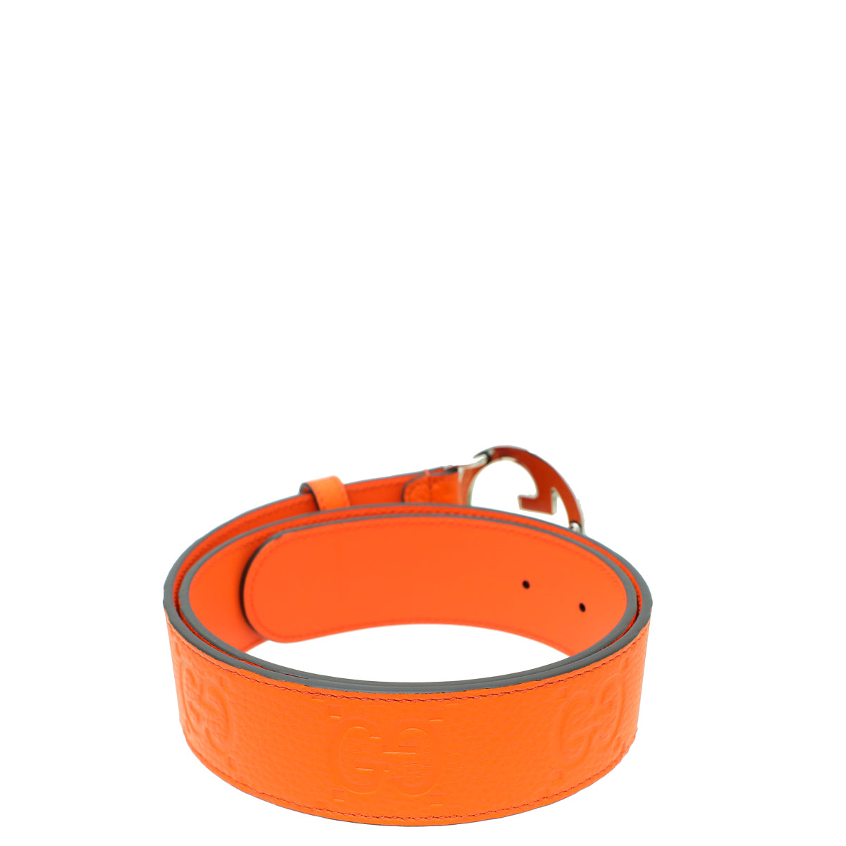 orange gucci belt mens