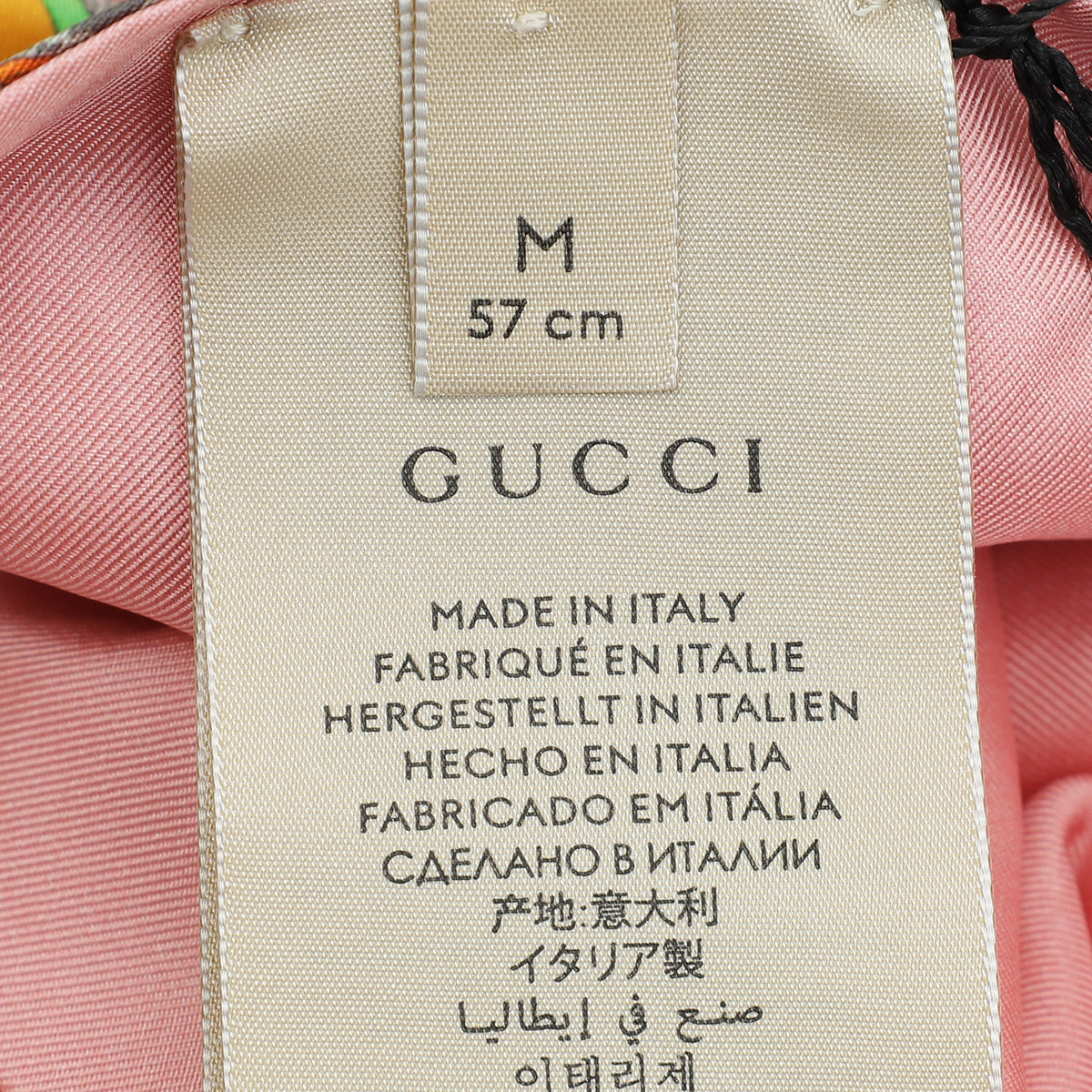 Gucci Beige pink multicolor GG Patterned Headband M sz Gucci Gucci Satin Headband - Pink Hair Accessories  main image 3