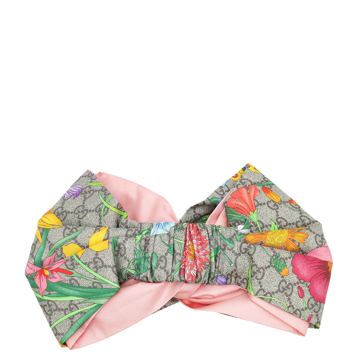 Gucci Multicolor GG Flora Silk Medium Headband – THE CLOSET display picture 2