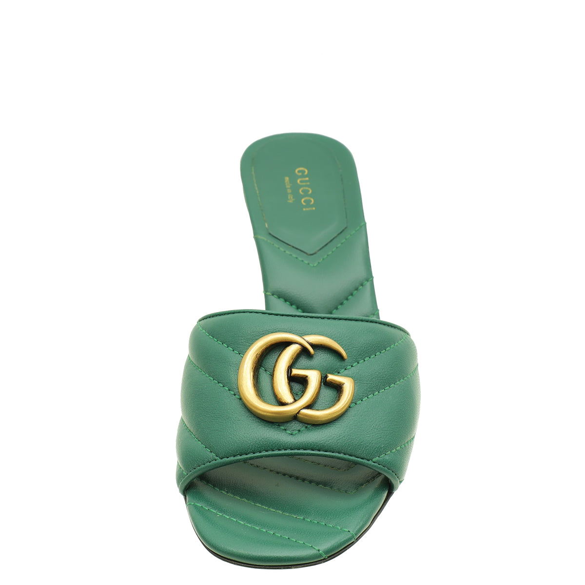 Gucci Green GG Marmont Heeled Mules 36 – THE CLOSET