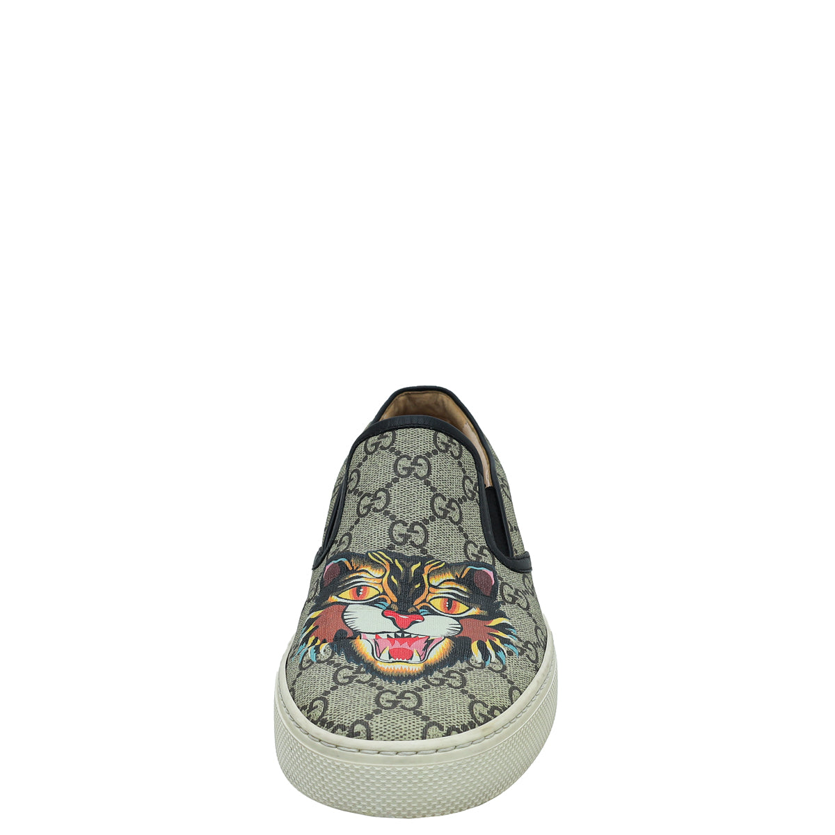 Gucci Slip-on ‘anger cat’ GUCCI SS18 GG SUPREME SLIP ON ANGRY CAT SNEAKER BEIGE  main image 4