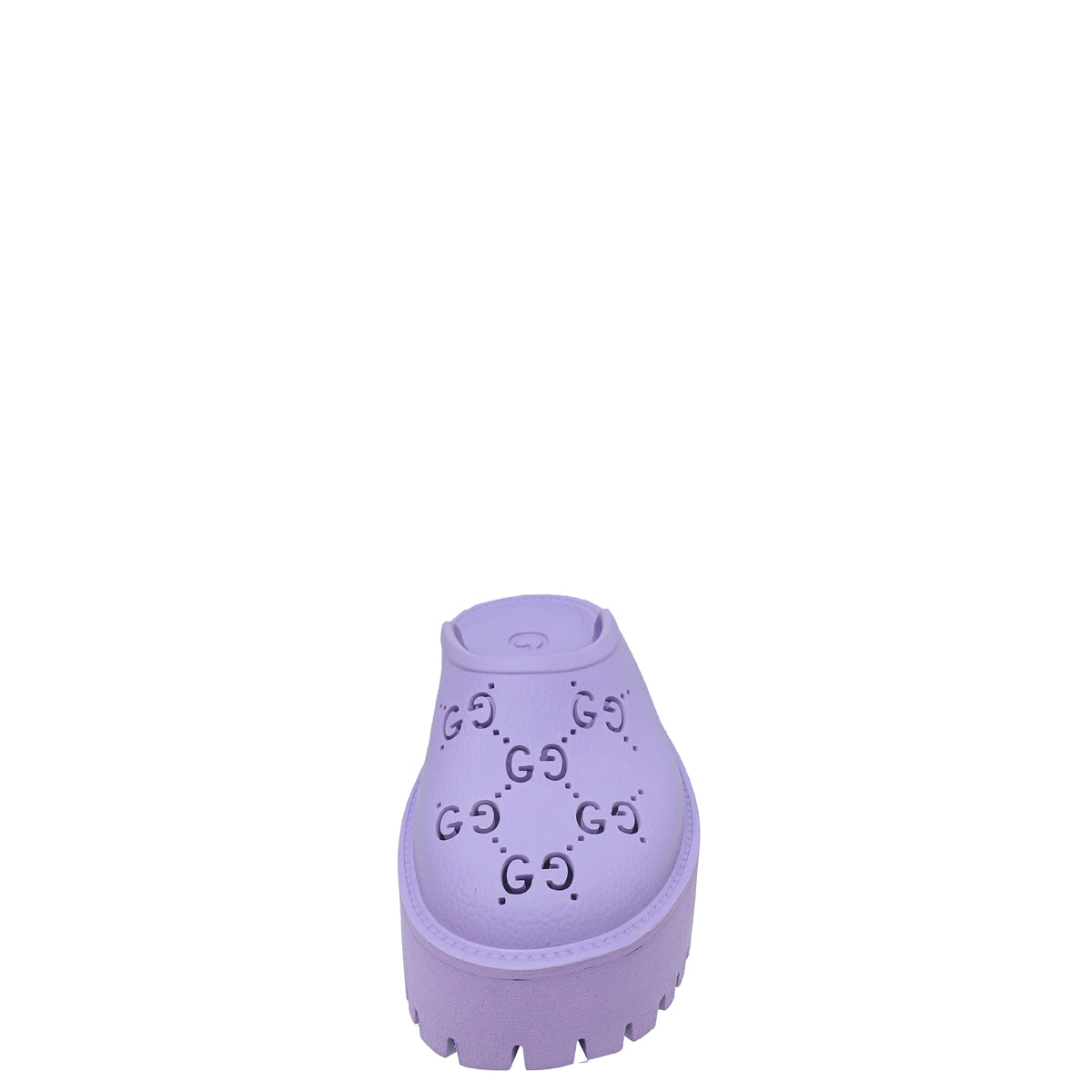 Gucci Purple GG Platform Perforated Sandal 36