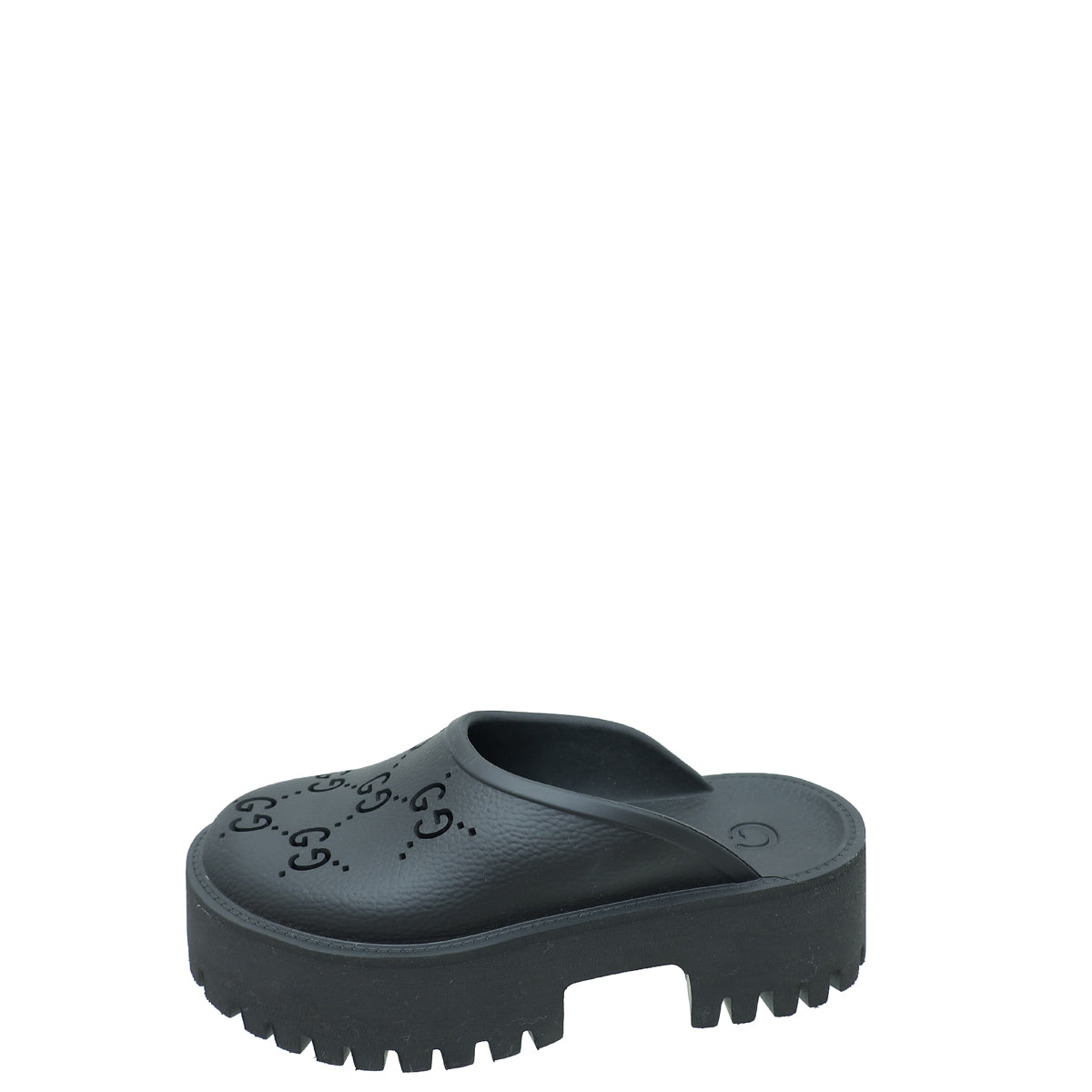 Gucci Black GG Platform Perforated Sandal 36 – THE CLOSET