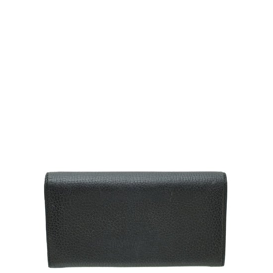 Gucci Black Interlocking GG Continental Wallet