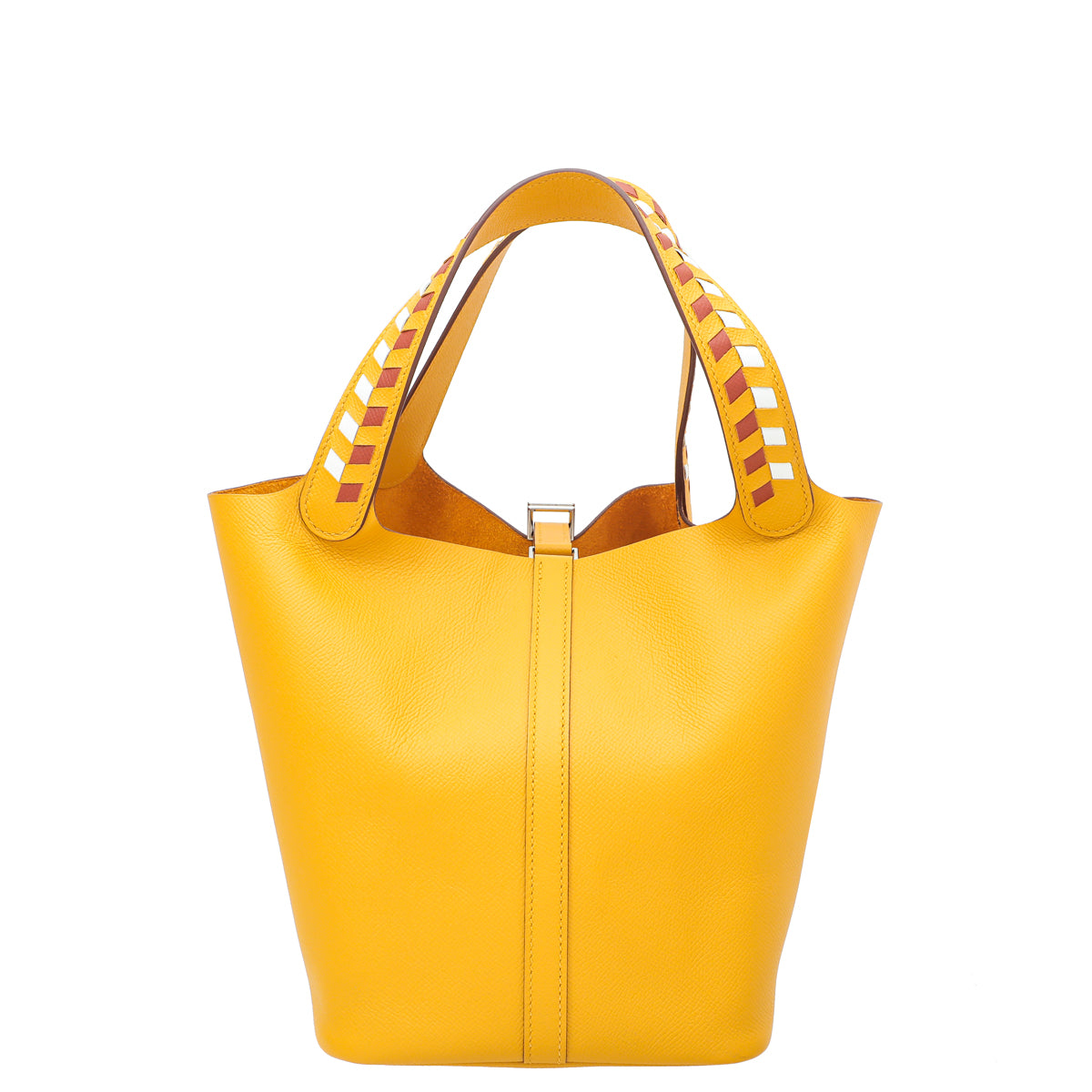 Hermes Tricolor Tressage De Cuir Picotin Lock 22 Bag – THE CLOSET