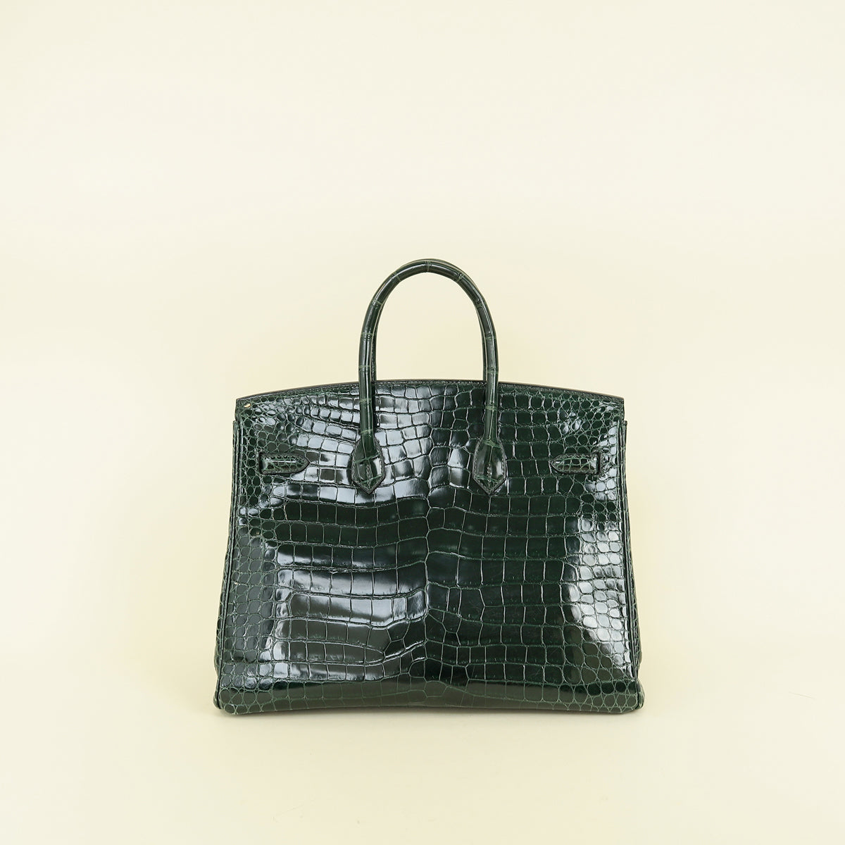 Hermes Vert Emerald Shiny Porosus Crocodile Birkin 35 Bag – THE CLOSET