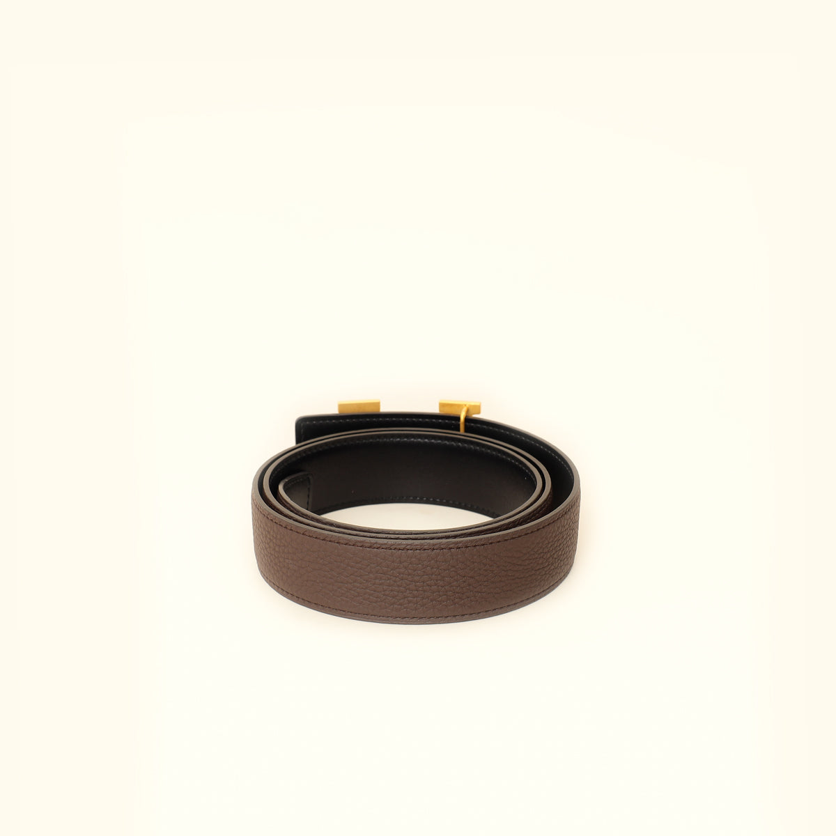 Hermes Bicolor Reversible H Guillochee Buckle 32mm Belt  display picture 2