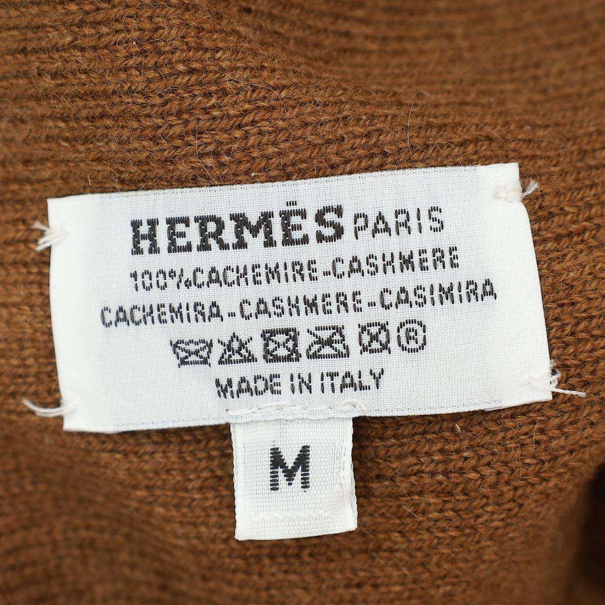 Hermes Bicolor Hope Beanie Knit Jacquard Cashmere Medium 