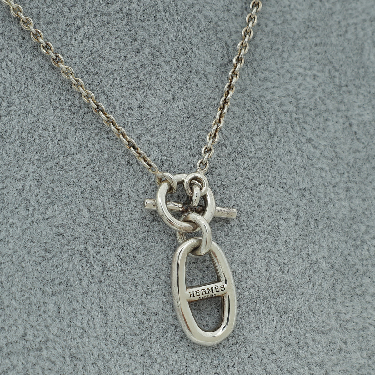 Hermes Silver Chaine d'ancre Pendant Necklace – THE CLOSET